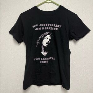 Jim Morrison The Doors 40th Anniversary Père Lachaise Paris Graphic Tee Large